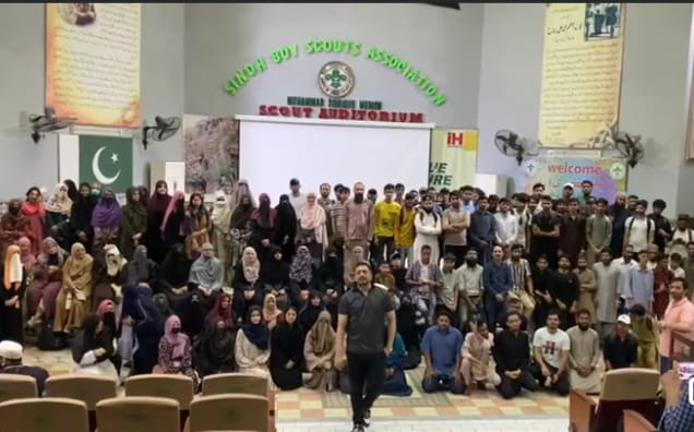 Yveloxy team at tech event auditorium