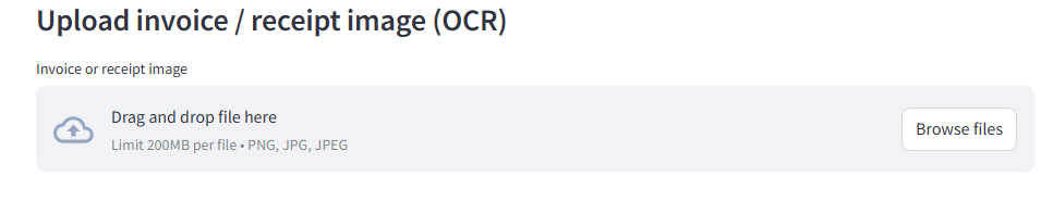 CreditRail invoice and receipt OCR upload